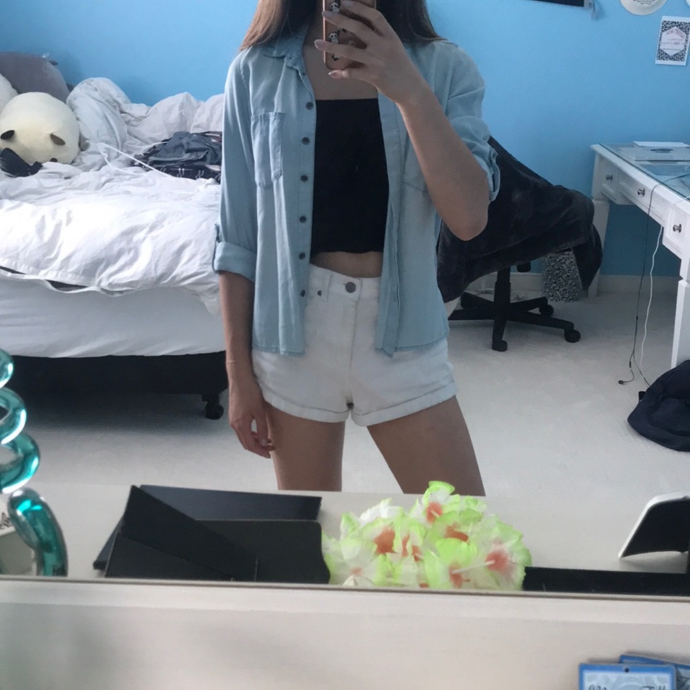 Denim flannel